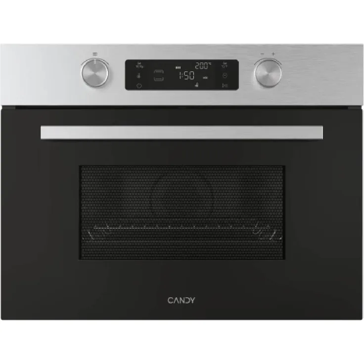 Candy CA4MWNBB6N, Integrierte Kombi-Mikrowelle, 44 l, 900 W, Schwarz, Edelstahl, mit eingebautem Display und Drehregler