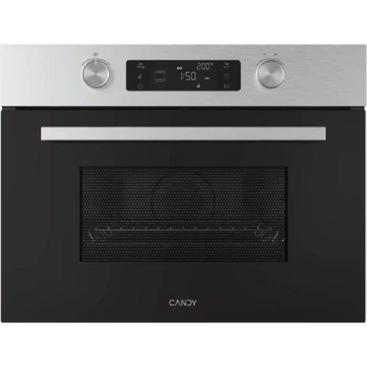 Candy CA4MWNBB6N, Integrierte Kombi-Mikrowelle, 44 l, 900 W, Schwarz, Edelstahl, mit eingebautem Display und Drehregler