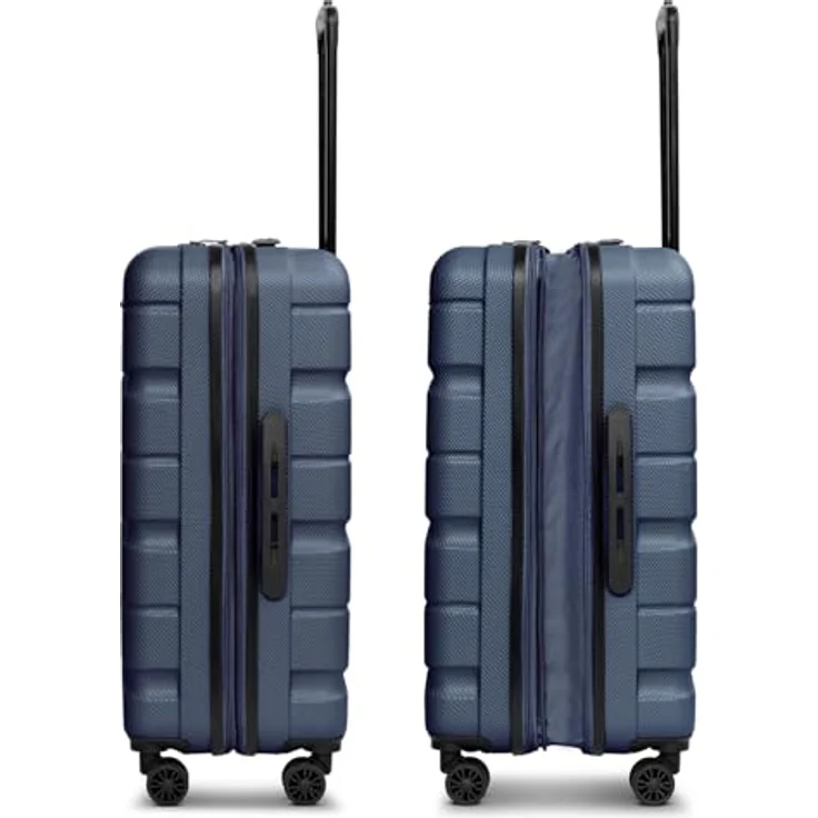 Franky Munich 4.0 | Koffer & Trolleys | Koffer groß | 4 Rollen | Arretierbarer Griff | Dehnfalte | ABS-Material | TSA-Zahlenschloss | Kreuzpackgurt | Reißverschlussfach | 44.5cm x 28cm x 66cm | – Bild 4
