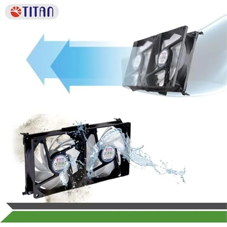 Titan TTC-SC22(B)/V2+ Kühlschrank-Doppellüfter 120x25mm IP55 mit Gleichrichter und automatischer Temperaturregelung, leise für Campingfahrzeuge – Bild 9