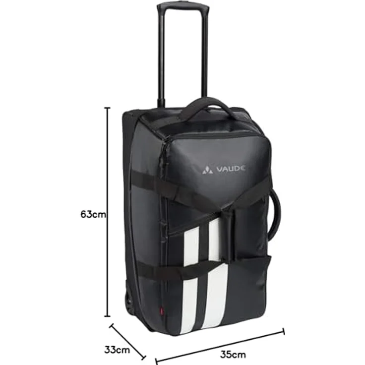 Vaude New Islands Rotuma 2-Rollen Trolley, 61 cm, schwarz, 100% Plane, kompakt und leicht transportabel – Bild 9