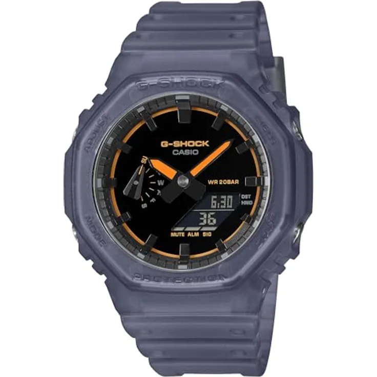 Casio G-Shock, Unisex Analog Digital Quarz Armbanduhr mit Stoppuhr, Alarm und 20 bar Wasserdichtigkeit, Blau/Schwarz