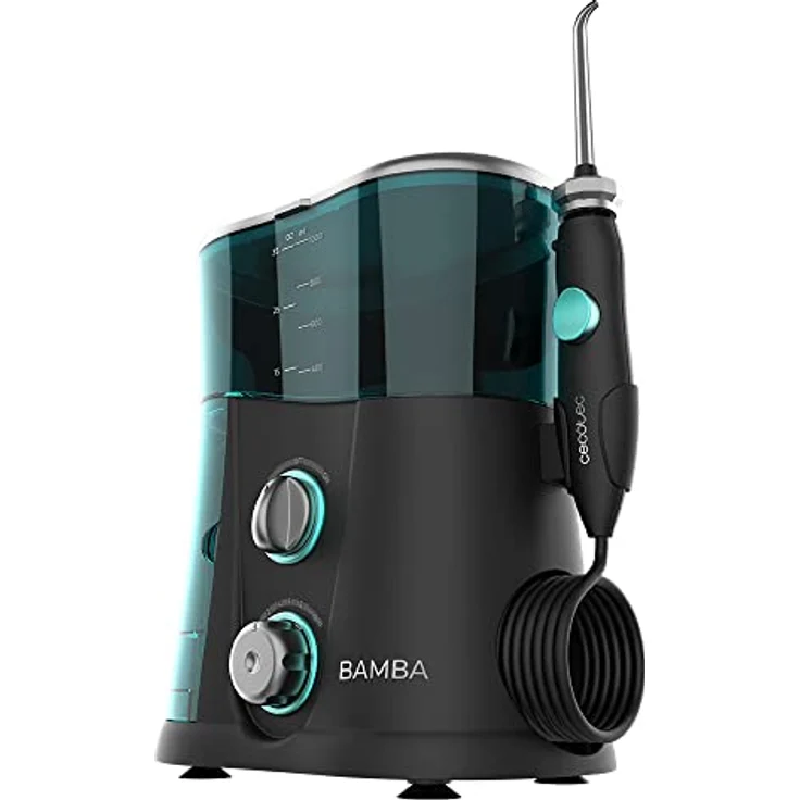 Cecotec Irrigador Bucal Bamba ToothCare 1200 Jet Pro. 7 Boquillas, Hasta 1250-1700 pulsos por minuto, Pantalla LED, Capacidad 1000 ml, 10 Ajustes de presión, IPX4, Desinfección con luz UV – Bild 1