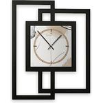 Kreative Feder Designer-Wanduhr „Abstract Elegance“ in modernem Metallic-Look ohne Tickgeräusche (Funk/Quarz) (Funkuhrwerk)