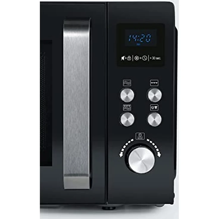 Severin MW 7750 2-in-1 Mikrowelle mit Grillfunktion, 800 Watt, inklusive Grillrost und Drehteller, Auftauen, Standgerät, schwarz – Bild 3