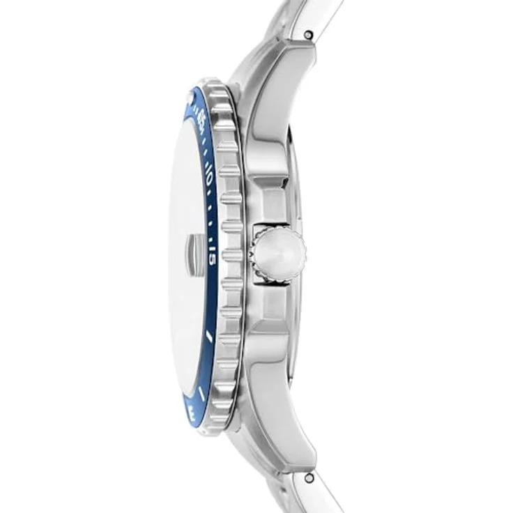 Fossil Herrenuhr Fossil Blue Dive Quarz/3 Zeiger Datumswerk 42 mm Gehäusegröße mit Edelstahlarmband FS6029 – Bild 4