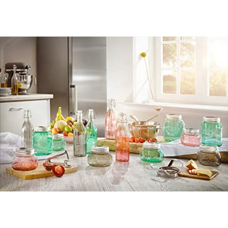 Leifheit Einmachglas 3er Set 1,0 L Tender Rose, Weckglas mit Deckel ideal für Eingemachtes und Selbstgemachtes, dekoratives Vorratsglas, spülmaschinengeeignet, Marmeladenglas, Einkochglas, rund, rosa – Bild 15