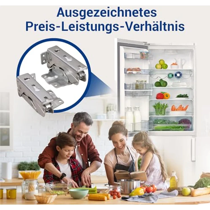 Türscharnierset Scharnier wie Bosch 00481147 oben unten für Kühlschrank Tür 2 Stk – Bild 8