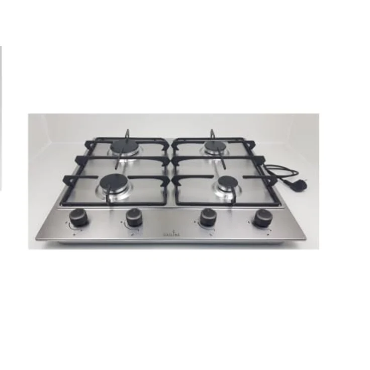 Gasline Gasherdset GB850-FIB + GAG60INX, 69 Liter Gas-Einbaubackofen mit Umluft und 60 cm Edelstahl-Gaskochfeld, 4 Sabaf-Brenner, Erdgas/Propangas – Bild 4