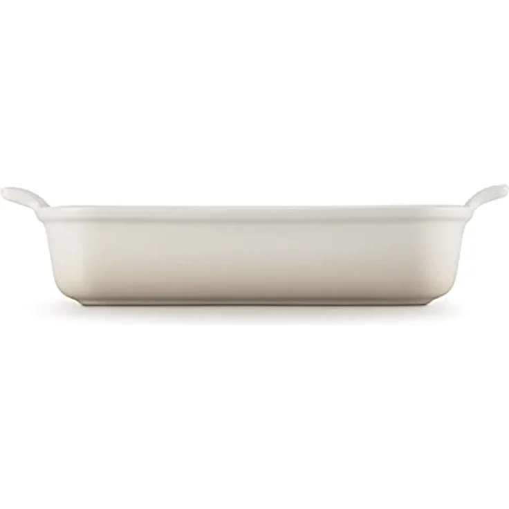 Le Creuset Rechteckige Auflaufform Tradition aus Steinzeug, 32 cm, 2.31 kg, Meringue, 71102327160001 – Bild 4
