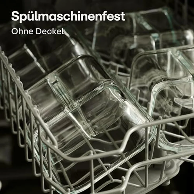 Praknu Lunchbox Frischhaltedosen Set Glas 3 Kammer 1000 ml - BPA-freier Kunststoffdeckel, Ofenfest, Bento Box Zum Einfrieren - Tupper – Bild 6