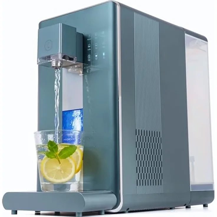 G21 Osmo Pro Wasserfilteranlage mit Umkehrosmose, Wasserstoffgenerator und 30 l/h Fördermenge, 6 l Tank, Heiß- und Kaltwasserfunktion, TDS-Anzeige, weiß