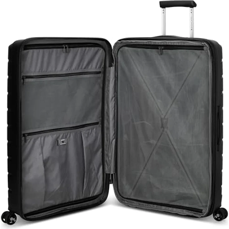 Roncato B-Flying, Großer Koffer 78 cm - Erweiterbar, 111 L, Schwarz, mit 4 multidirektionalen Rädern, wasserabweisend – Bild 4