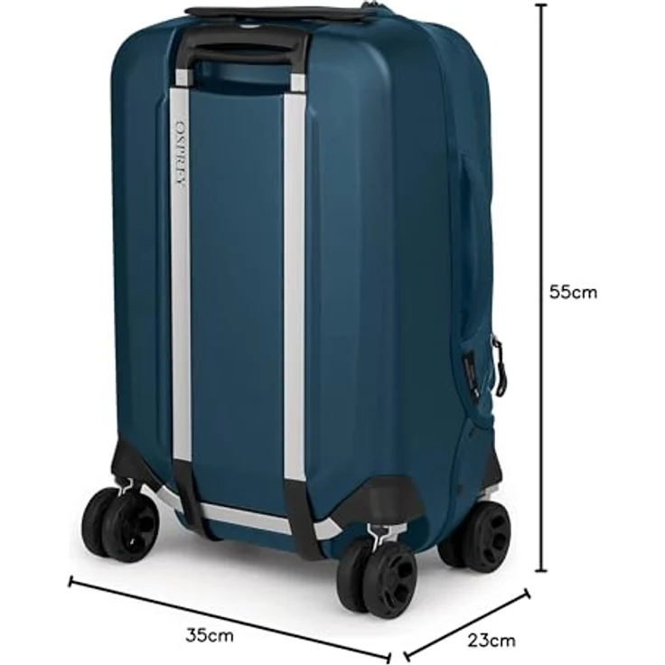 Osprey Transporter Kabinentrolley 56 cm, 4 Rollen, Venturi Blau, 100% Polycarbonat – Bild 5
