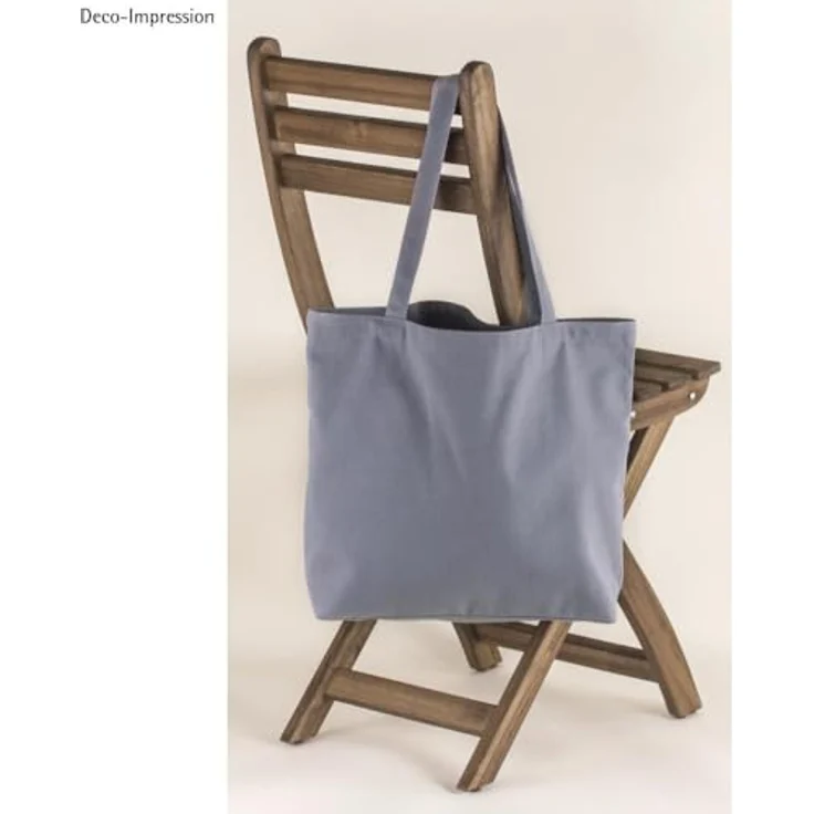 Rayher 53987564 Basic Shopper, Einkaufstasche grau, 46x35cm, 330g/m² – Bild 3