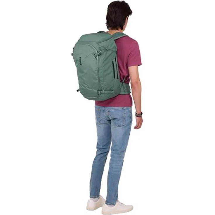 Thule Landmark Reiserucksack 55 cm, Laptopfach, 100% Polyester, hazy green – Bild 6