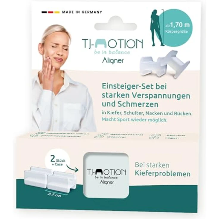 TJ-MOTION be in balance TJ-Motion Aligner, Sanfte Kieferdehnung für ganzheitliche Entspannung, 5,5 mm Bisshöhe, 2er Pack, medizinisches Silikon – Bild 1