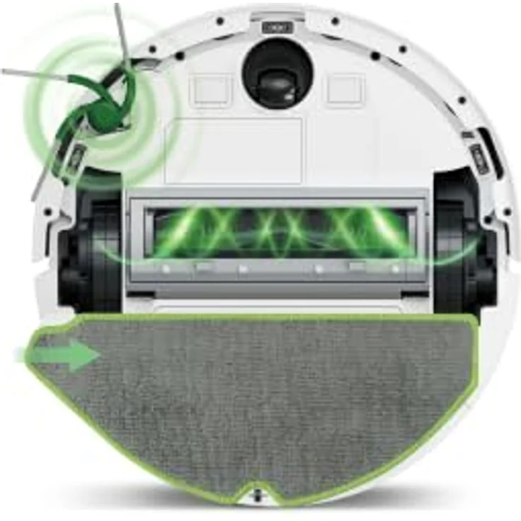 iRobot Roomba® 115 Combo Saug- und Wischroboter, AutoEmpty™ Dock, 15k Pa Saugleistung, Clearview™ LiDAR Navigation, Weiß – Bild 4