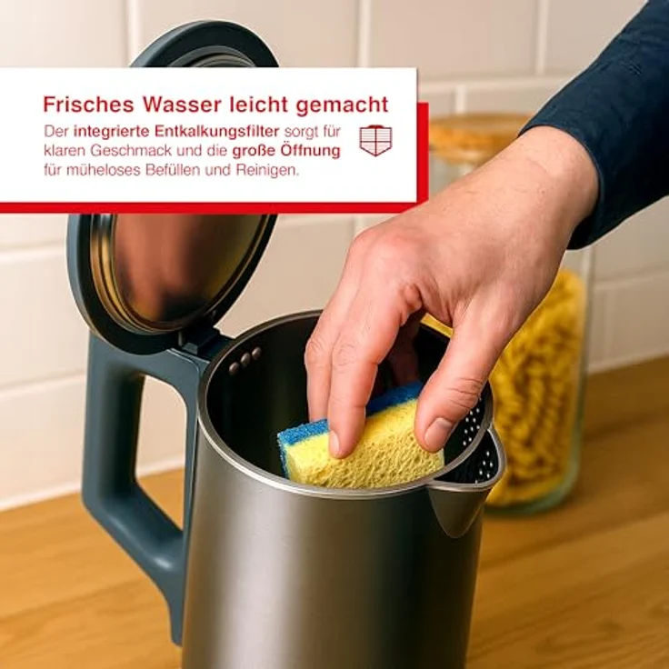 Solis Eco Boil Wasserkocher (Typ 5520), leise & energiesparend mit 3D-Heizsystem, 0,2 l Mindestfüllmenge, doppelwandig, BPA-frei, leicht zu reinigen – Bild 5