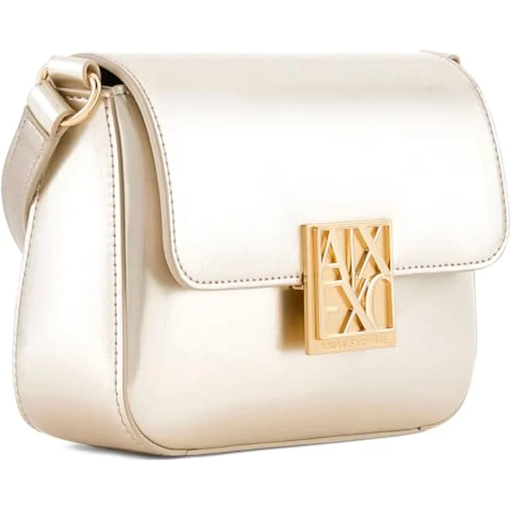 Armani Exchange Amy Mini Bag Umhängetasche, 17 cm, goldfarben aus 100% Polyurethan – Bild 4
