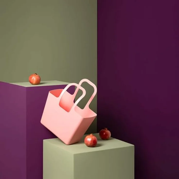 KOZIOL Shopper XL, Einkaufstasche aus 100% recycelbarem Kunststoff, melaminfrei und CO² neutral produziert, großes Volumen, stylish und handlich – Bild 4