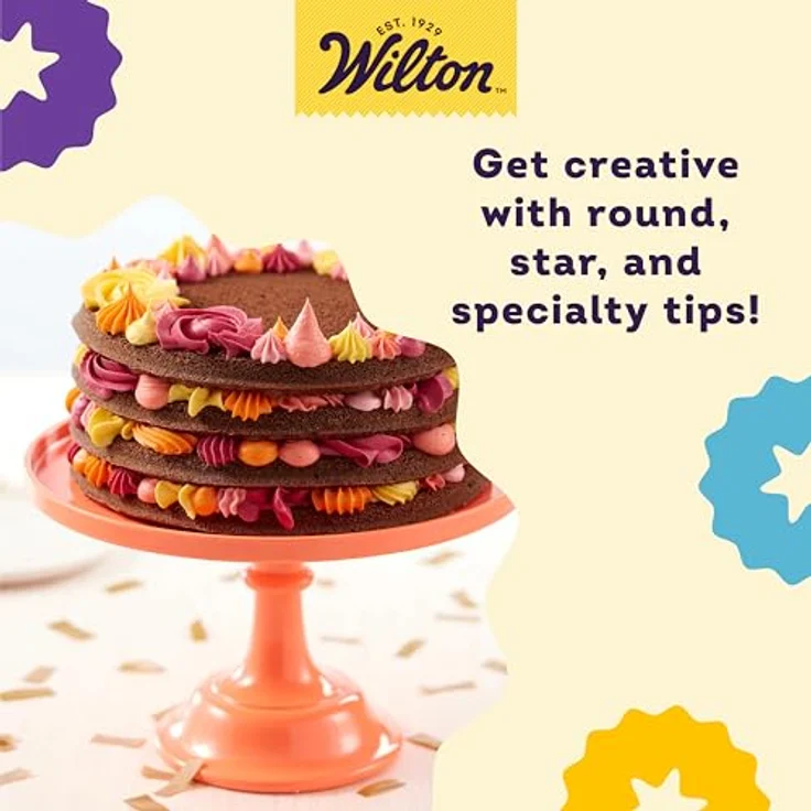 Wilton 2104-1368 Tüllen Set Deluxe, Edelstahl, Lila, 6.12 x 21.92 x 20.75 cm – Bild 5