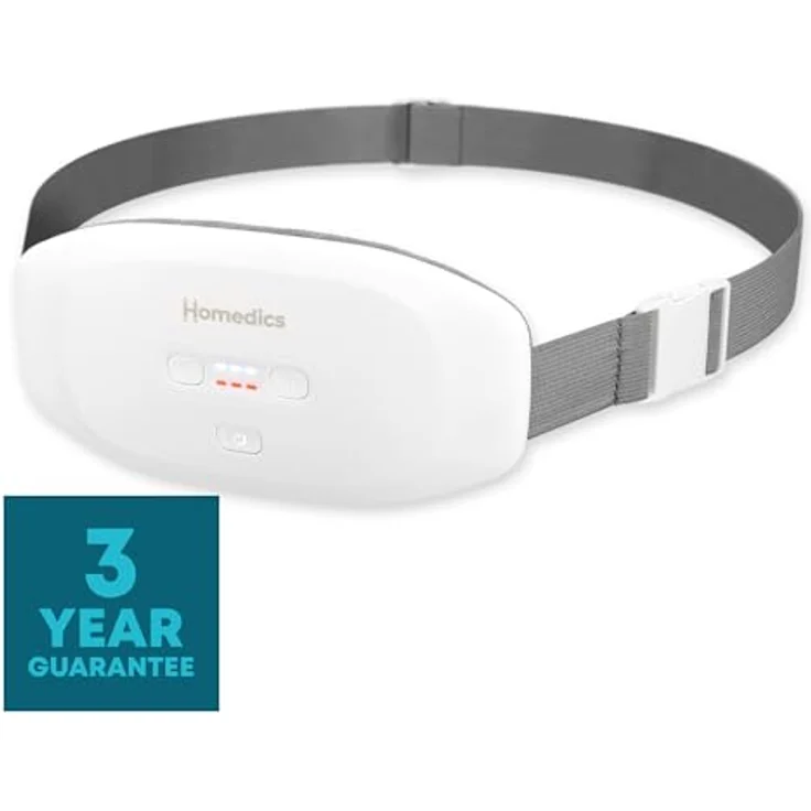 Homedics Cycle Comfort Wärme- und Vibrationsgürtel, bei Menstruationskrämpfen oder Reizdarmsymptomen, 3 Vibrationsstufen, 3 Wärmestufen, diskretes und komfortables Design, inklusive Reisetasche und Ladekabel – Bild 2