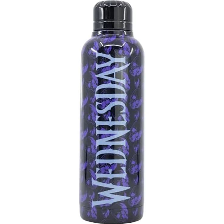 Wednesday Isolierte Edelstahl Trinkflasche, 515 ml, doppelwandig, robuster Schraubverschluss, pflegeleicht – Bild 2