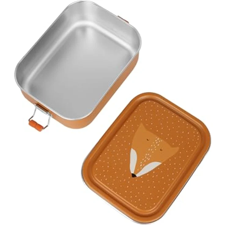 Trixie Baby Lunchbox Trixie Brotdose aus Edelstahl Mr Fox Fuchs Orange Small, für Kinder ab ca. 3 Jahren, ideal für unterwegs, leicht und langlebig - Preisvergleich – Bild 5