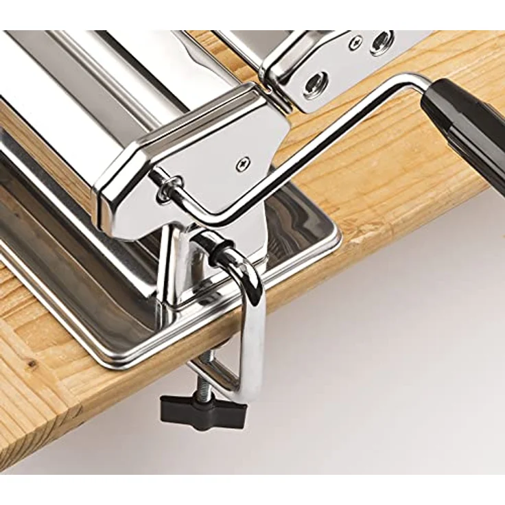 G3 Ferrari G20124 Blättern Easy Nudelmaschine, Edelstahl mit 3 Nudelformaten, Rollen 18 cm, manuelle Bedienung – Bild 3