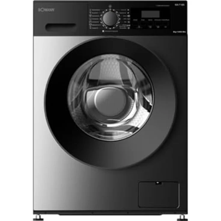 Bomann® WA 7188 Titan, 8kg Waschmaschine mit Invertermotor, 15 Programmen, max. 1400 U/min, Dampffunktion und LED-Display – Bild 1
