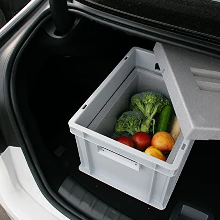 Climapor Transportbox klein aus Styropor, grau – Volumen: 54,5 x 35 x 18 cm (16,5 Liter) - Wandstärke: 2 cm - Thermobox aus EPS – Bild 5