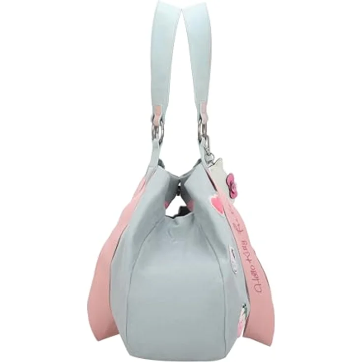 Fritzi aus Preußen Izzy Medium Hello Kitty, Canvas Shopper Tasche 42 cm, petrol, 100% Baumwolle – Bild 2