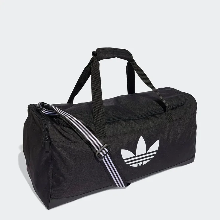 adidas Originals Duffle Bag, geräumige Sporttasche aus strapazierfähigem Polyester, verstellbarer Schulterriemen