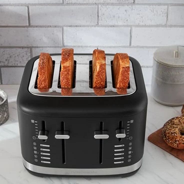 KitchenAid 4-Scheiben-Toaster 5KMT4109EBM Mattschwarz mit extrabreiten Schlitzen und praktischen Bedienelementen – Bild 7
