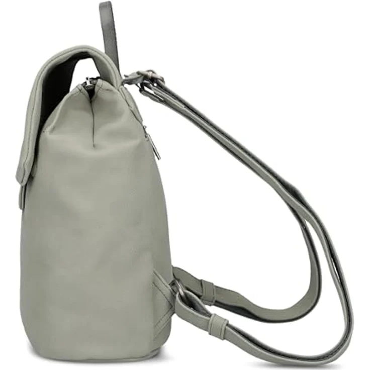 Zwei Mademoiselle.M City Rucksack, 29 cm, grau, 100% Polyurethan, 24 cm x 13 cm – Bild 7