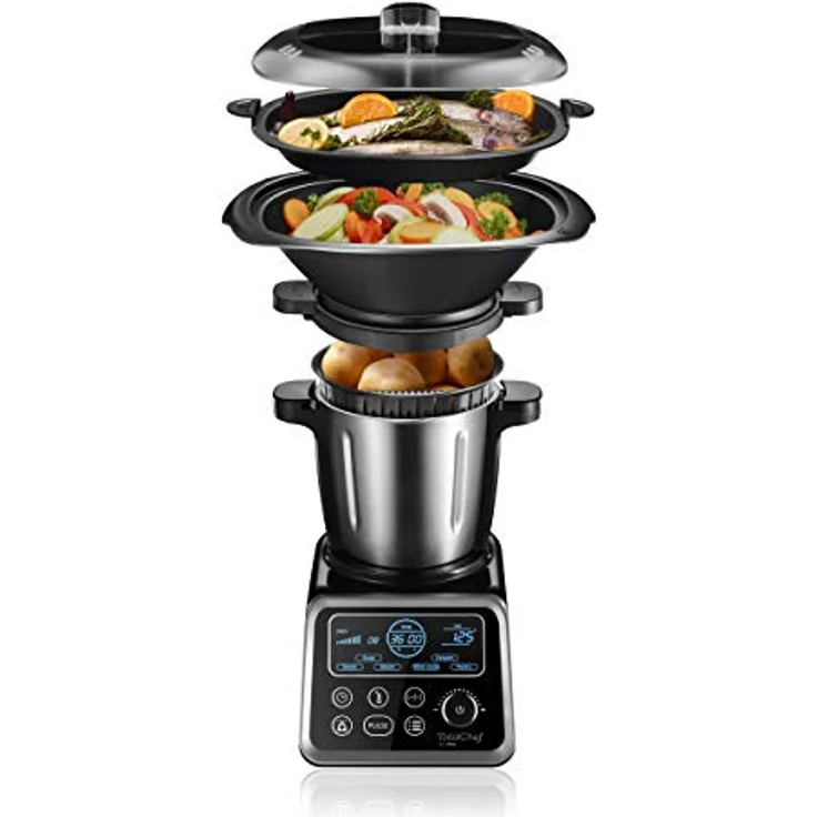 Ufesa Totalchef RK5 Küchenmaschine mit Kochen, verschiedene Programme zum Kochen, 1700 W Leistung, LCD-Display, Karaffe mit 3,5 l Fassungsvermögen, Rezeptbuch und Handbuch in Italienisch, BPA-frei – Bild 3