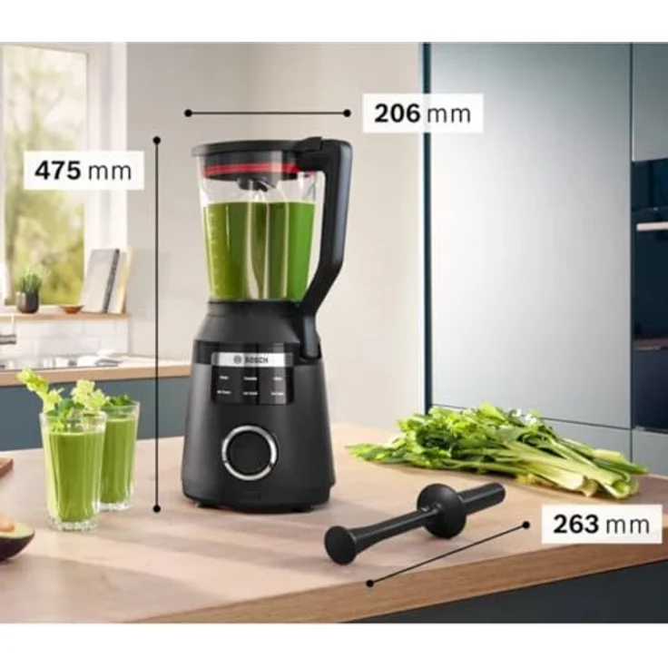 Bosch Hausgeräte MMB6654B Standmixer, 1800 Watt, 2 Liter, Schwarz, ProSpeed 6-Klingen-Technologie, 6 automatische Programme – Bild 2