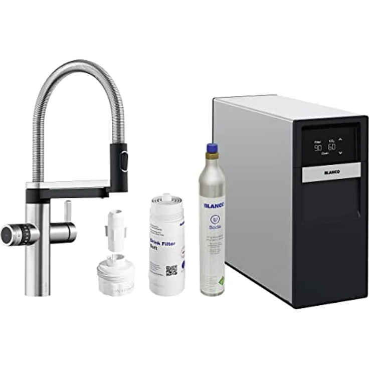 BLANCO drink.soda EVOL-S Pro: Multifunktionales Soda-Wassersystem; Wasser in still, medium und sprudelnd; Wasser in 6 Mengeneinstellungen – Bild 1