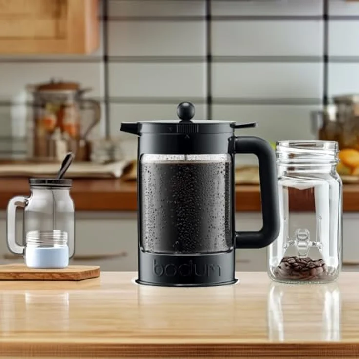 Bodum k11683 ? 01 Bean Kaffeebereiter Eiskaffee Kunststoff schwarz 12,5 x 20 x 22,7 cm 1,5 l – Bild 6