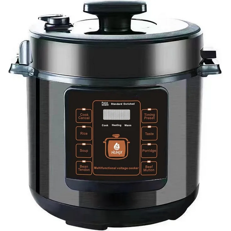 Forrlite Digitaler Reiskocher mit Dampfgarer, 8 Programme, 1000 W, 6 L Fassungsvermögen, Schongarer, Warmhaltefunktion, integrierte Waage