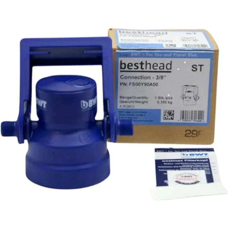 BWT Testa del filtro Bestmax per Acqua e altro per filtri a Candela S, V, M, XL, XXL, da 3/8", Universalfilterkopf mit automatischem Absperrventil - BWT – Bild 2