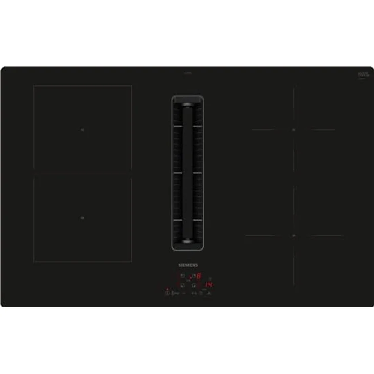Siemens ED811BS16E iQ300, Kochfeld mit Dunstabzug (Induktion), 80 cm, Rahmenlos aufliegend, Schwarz, flächenbündig, touchControl, powerBoost – Erhöhe die Power einzelner Induktionszonen – Bild 1
