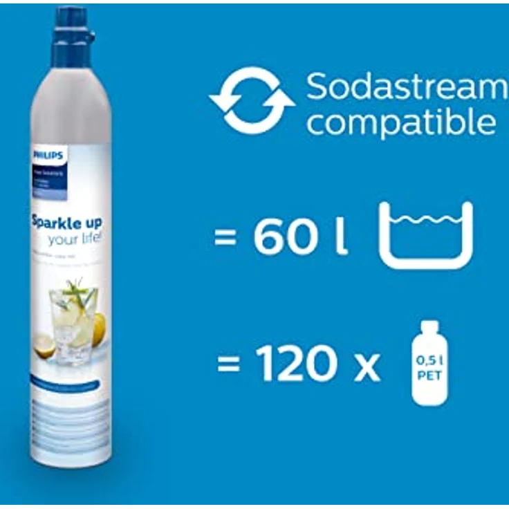 Philips Water ADD913/10 Sprudelwasserbereiter CO2-Zylinder, Edelstahl – Bild 3