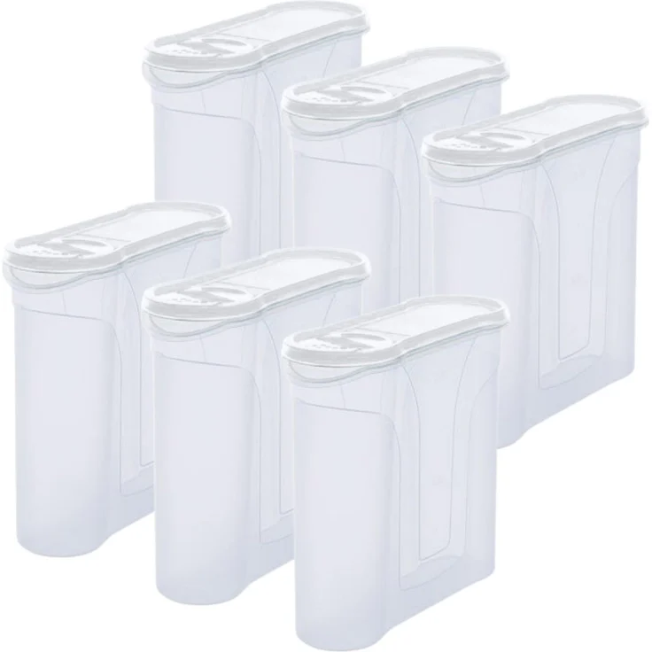 Novaliv Schüttdosen 6er SET, Vorratsdose 4 Liter mit Deckel für Müsli, Mehl und Zucker, luftdicht und stapelbar, Küchen Organizer: Tests, Infos & Preisvergleich