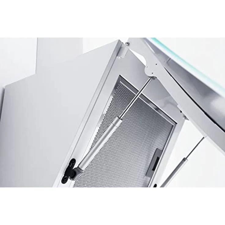 Respekta Dunstabzugshaube CH55090WA++ kopffrei / Dunstabzugshaube schräg 90 cm / Metallgehäuse mit Glasschirm in Weiß / Abluft - und Umluftfunktion / A++ / 42 – 63 dB – Bild 3