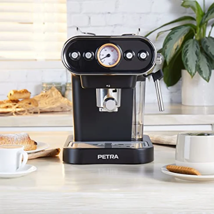 Petra PT5108VDEEU7 3in1 Barista kaffeemaschine, esspressomaschine, 30/54mm Kapseln & gemahlenem Kaffee kompatibel, 1050W Kaffeekapselmaschine, Milchaufschäumer, italienische 19bar Druckpumpe, BPA-Frei – Bild 5