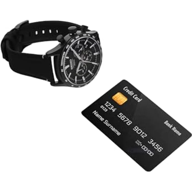 Seiko Herren Quarz Chronograph Armbanduhr aus Edelstahl mit Echtleder-Textil Armband - SSB417P1 – Bild 5