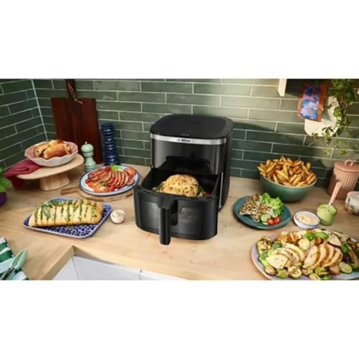 Bosch Serie 6 MAFS2671B Heißluftfritteuse, 7,2 Liter Kapazität, Air Frying Technologie, Touchdisplay, antihaftbeschichtet – Bild 2