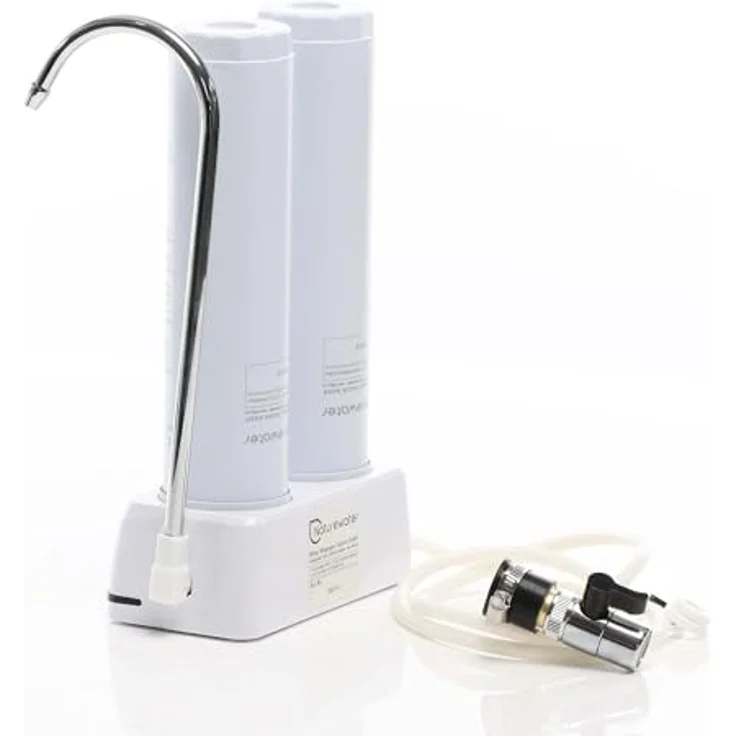 Naturewater NW-2-CTOUF, 2 Stufen Counter Top Wasserfilter mit 5 µ Aktivkohleblock und Ultrafilter, inkl. Universaladapter und Wasserhahn – Bild 7